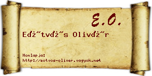 Eötvös Olivér névjegykártya
